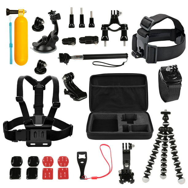 33 in 1 Large Case Monopod Tripod Straps Mounts Adapters Accessories Kit Sets for GoPro Hero 1 2 3 4 